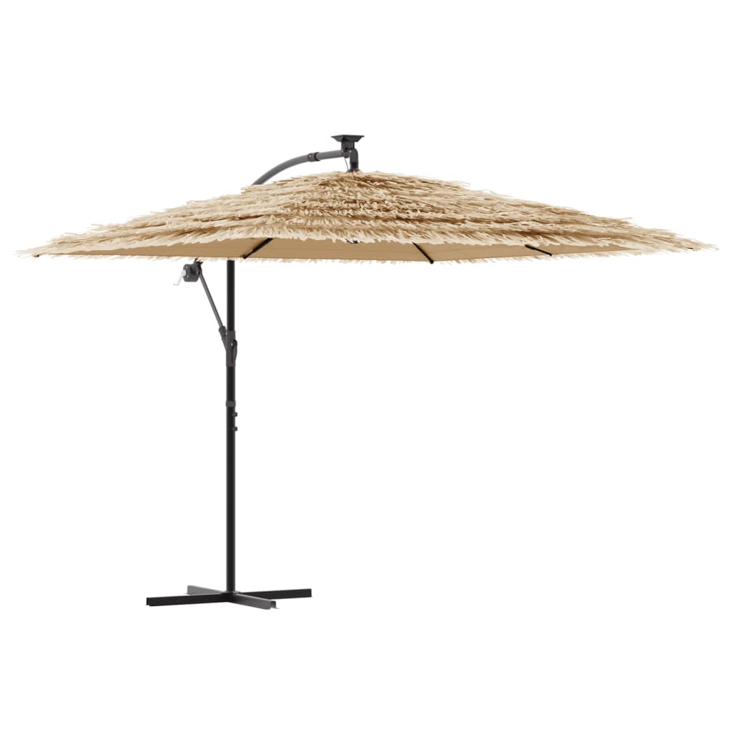 Vidaxl Ombrellone da Giardino su Palo in Acciaio, Marrone, 269X269X235 Cm