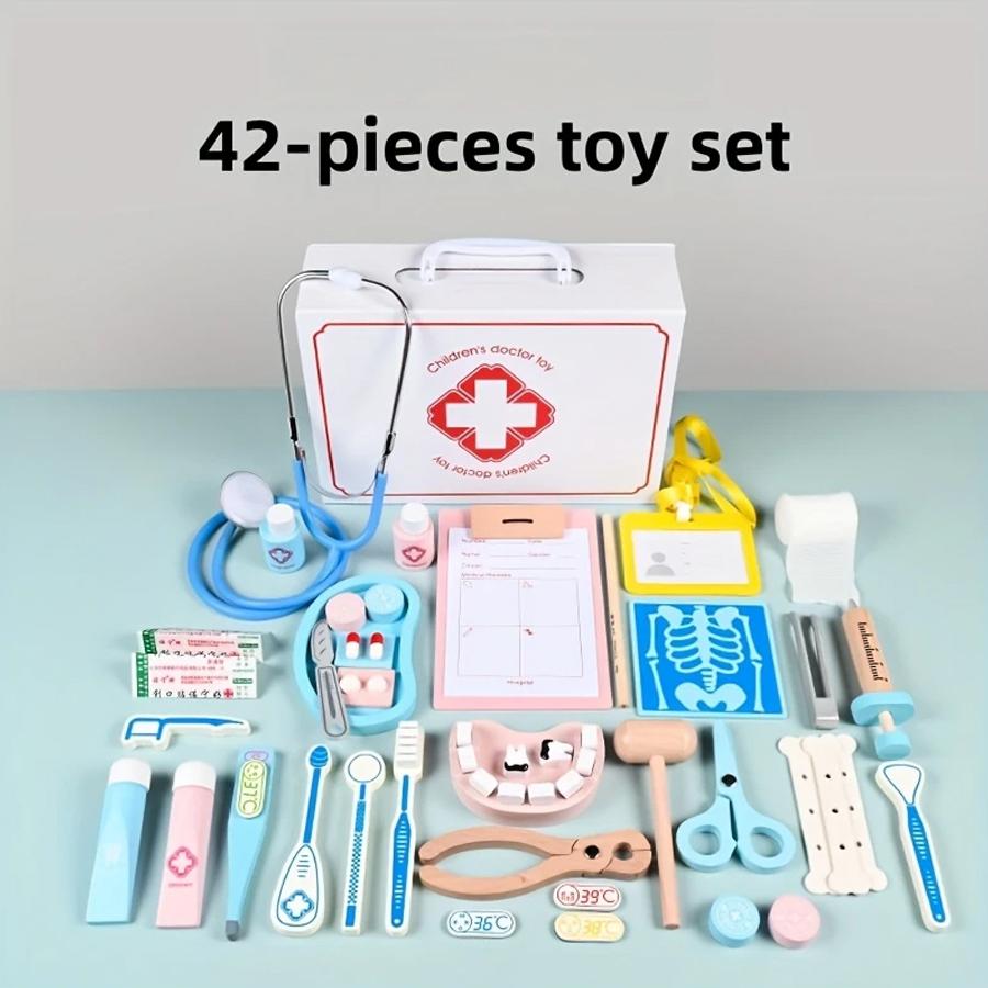 High-Quality Children S High-Quality Wooden High-Quality Doctor S High-Quality Kit, High-Quality Pretend High-Quality Game High-Quality For