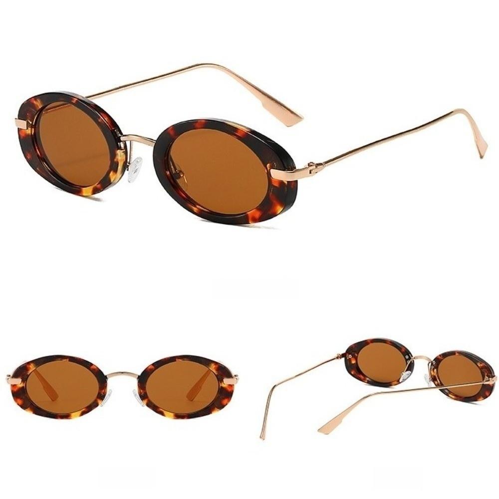Classic Trendy Fashion Sunglasses Vintage UV Protection Sunglasses Retro Oval Sunglasses  Women Use