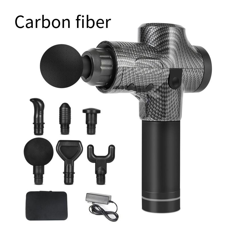 Fascia Gun Carbon Multi Force Adjustment Impact Massage Deep Muscles Neck Back Deep Tissue Muscle Relaxation Pain Relief Fitness