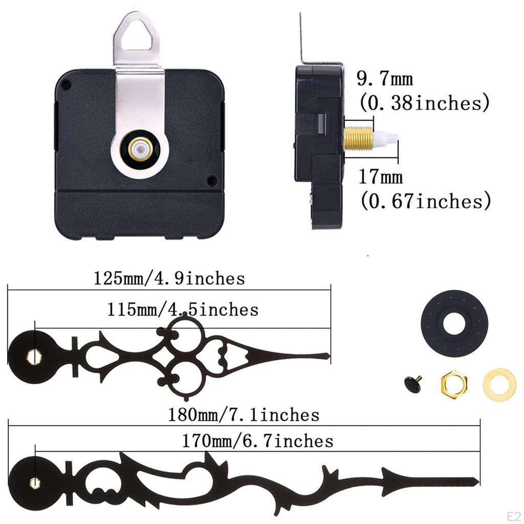 Simple DIY Wall Quartz Clock Movement Mechanism, Set for Marble Clocks