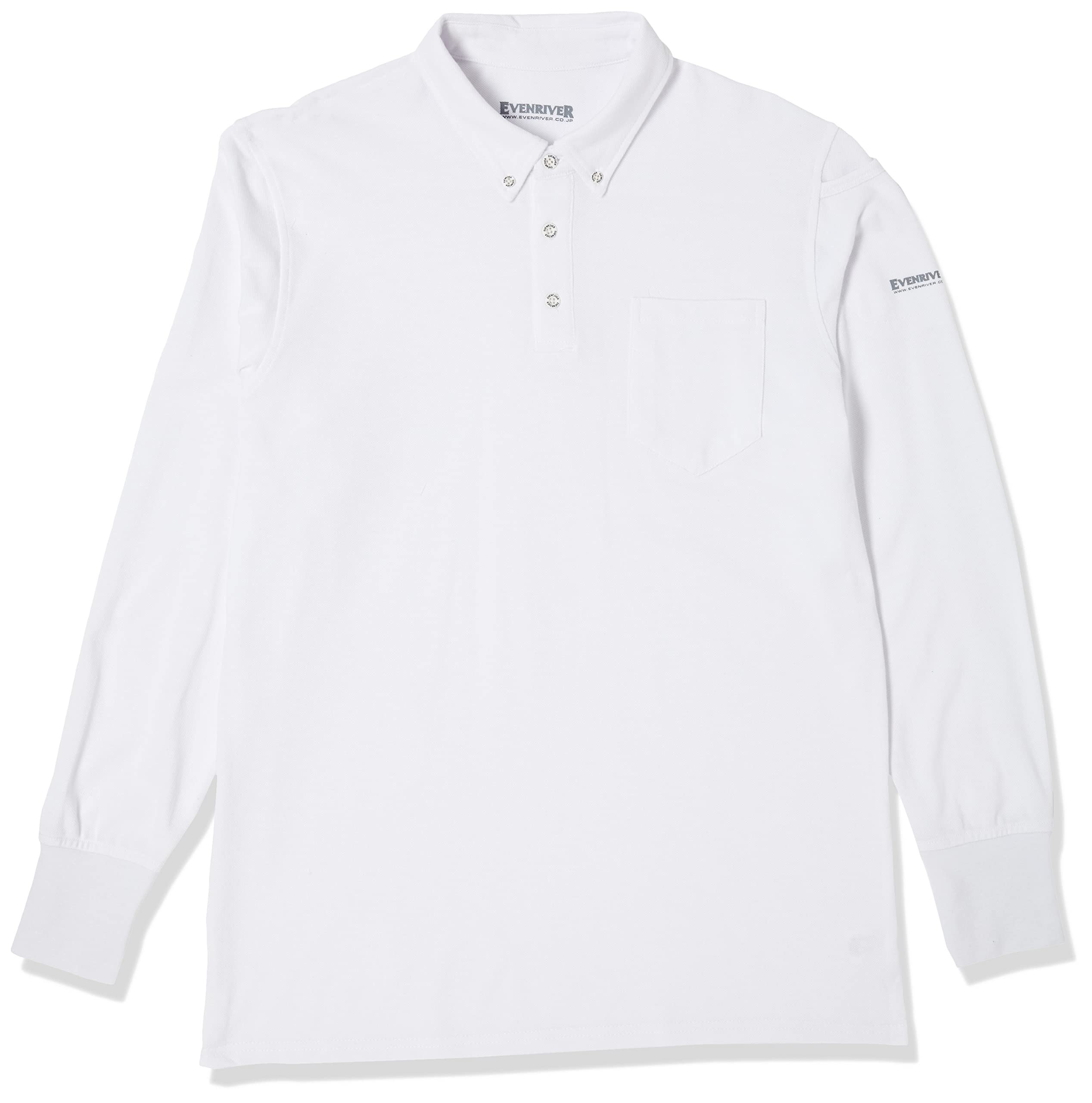 EVEN RIVER NR406 06 Soft Dry Polo Shirt (Long Sleeve) White, Size 3L