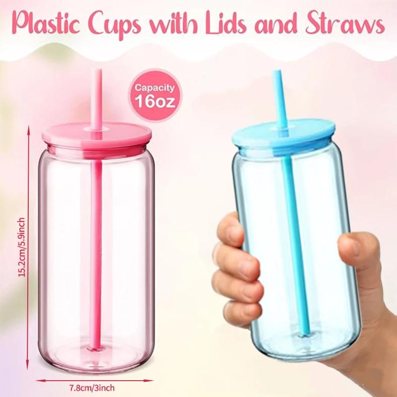 Tasses style pot 16oz 450ml Résistantes à la casse Réutilisables Tumbler Pour Milkshakes Smoothies Cocktails Usage familial quotidien