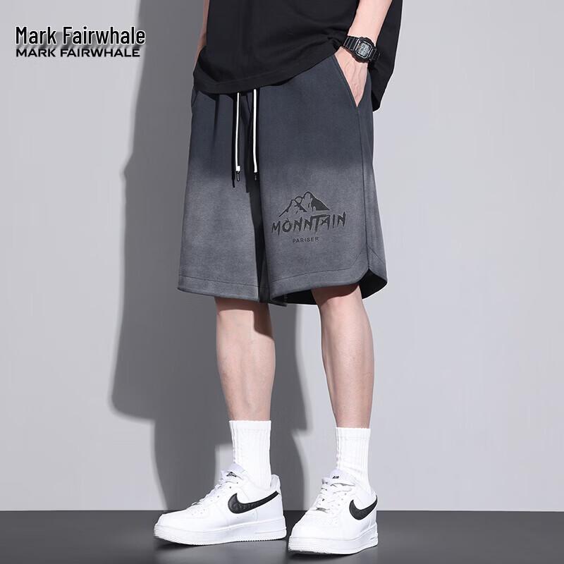 

Mark Hua Fei Men s Ice Silk Gradient Color Block Casual Shorts 2XL