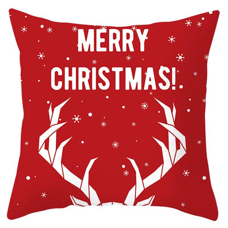 Elegant Christmas Red Cushion Cover Super Soft Pillowcase For Stylish Sofa Decor