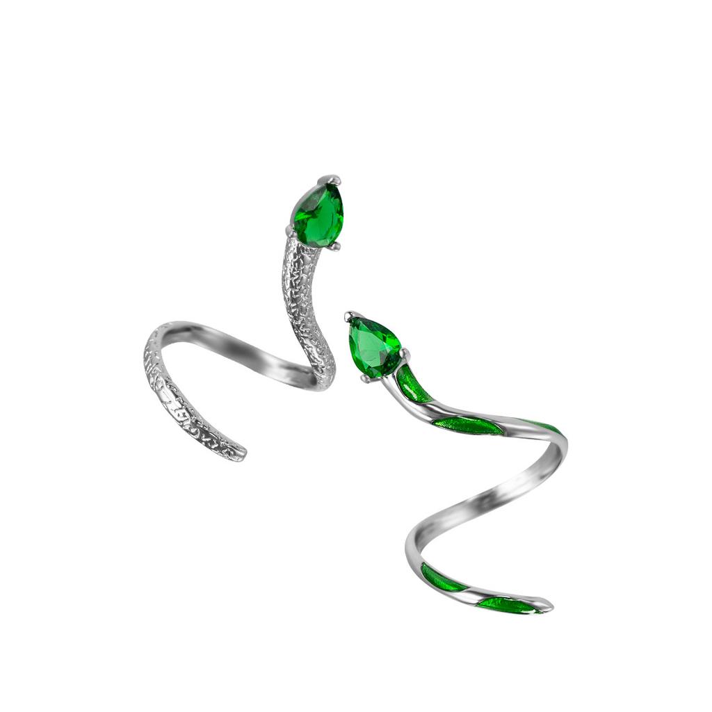 Fashion Snake Niche Design High-End Joint Ring Lady's 1PC Open Ring And Light Luxury