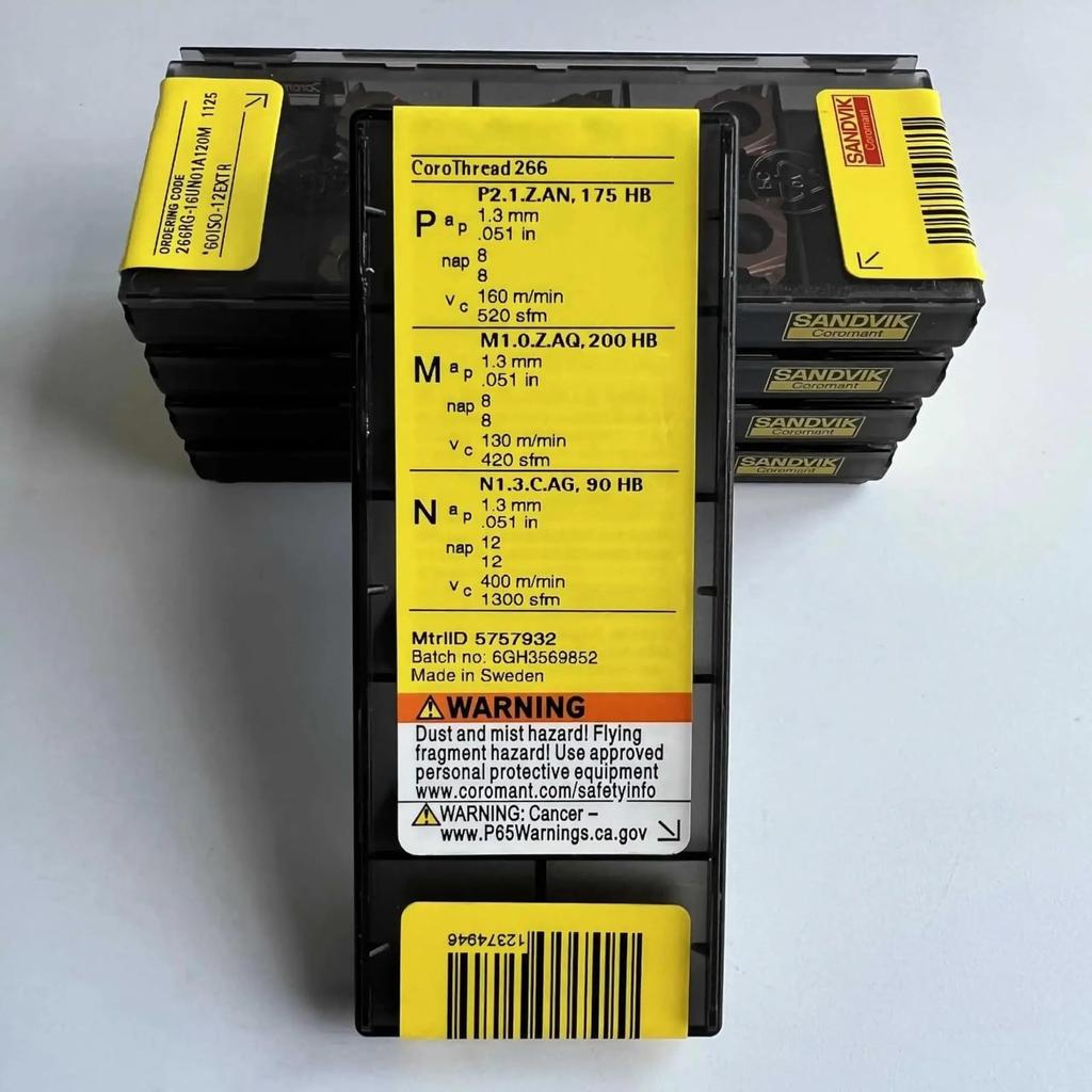 Original Sandvik / 266RG-16UN01A120M 1125 /Carbide CNC Blade 10 PCS