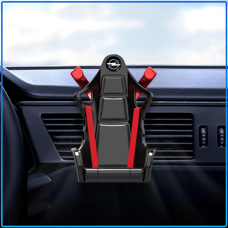 Racing Seat Style Car Phone Holder Emblem Air Vent Gravity Mount Auto Cell Phone Stand For Opel Astra C G H Insignia J K Zafira B Corsa Vectra C Corsa