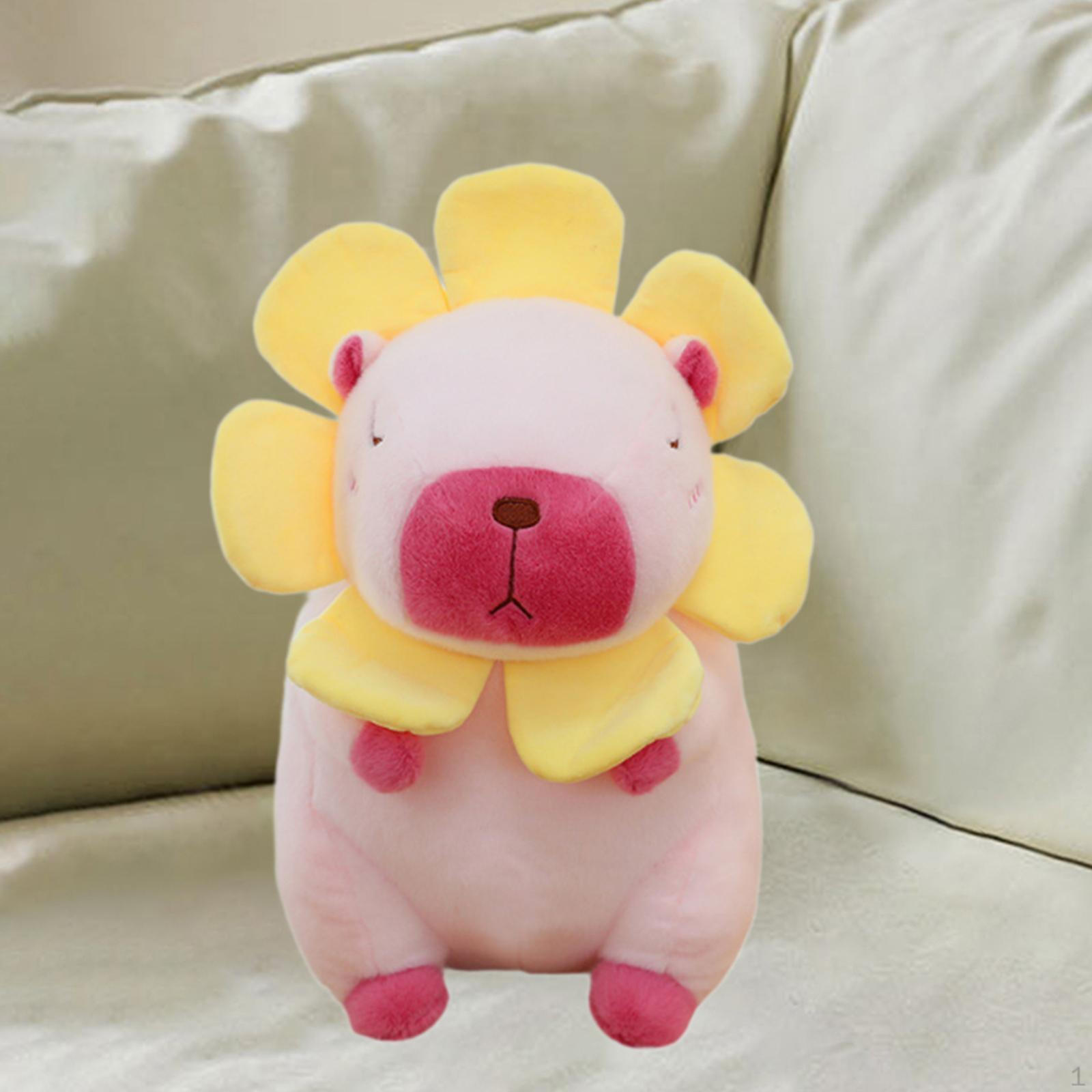 

Capybara Plush Toy Cuddle Toys Bedroom Decoration Cute Stuffed Animal for Boys Girls 30cm рожевий