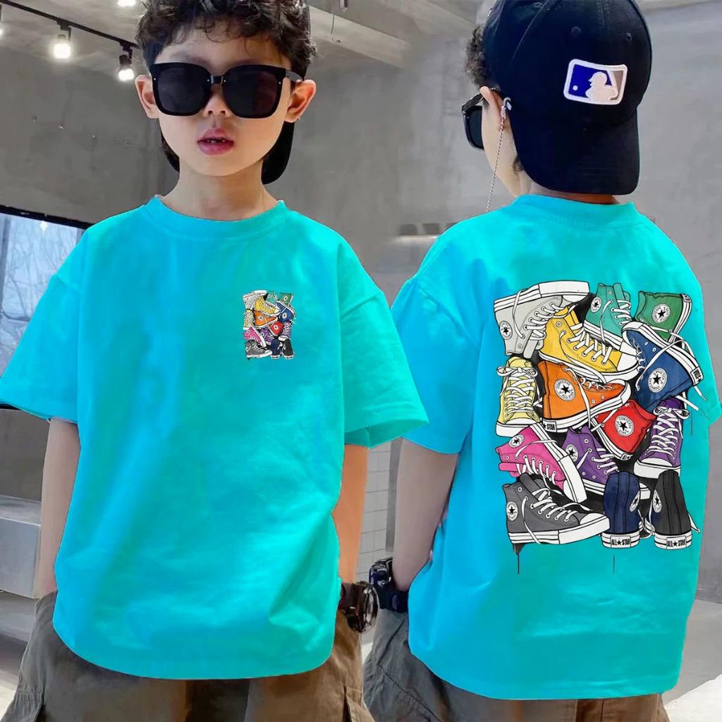 Round neck children's T-shirt cute, casual and lightweight