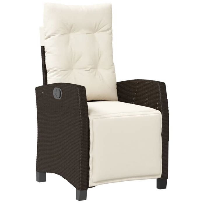 VidaXL Ensemble à Manger de Jardin avec Coussins 7 pcs, Table et Chaises avec Dossier et Repose-pied Réglables, 3212985