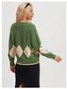 Early Autumn V-Neck Diamond Knit Sweater for Women