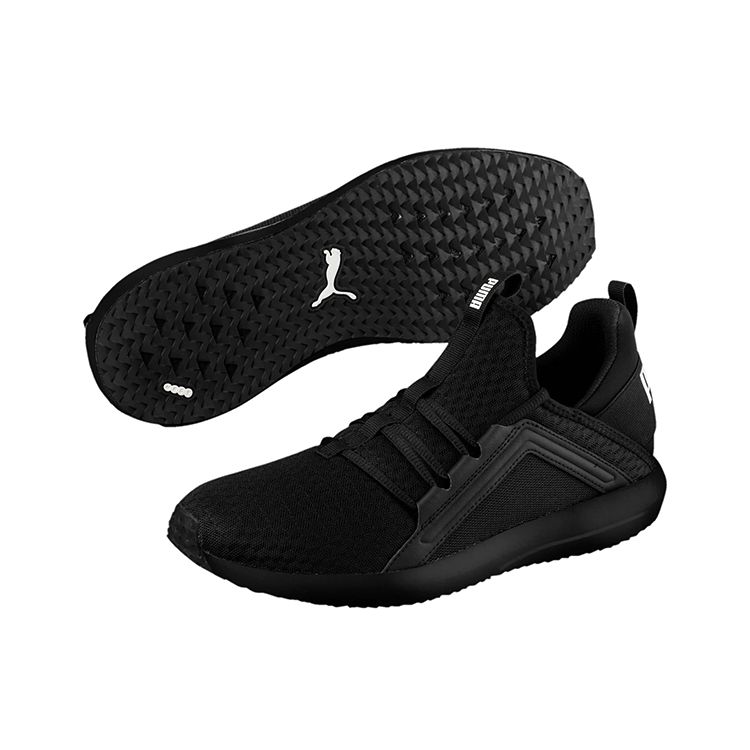 Puma Mega Fabric Synthetic Leather Retro Versatile Low-Top Casual Shoes Men Sneakers Black 190368-06