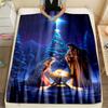 Christmas Commemorative Nativity Themed Printed Blanket Meaningful Christmas Gift Super Soft Fluffy Christian Gift for Women/man