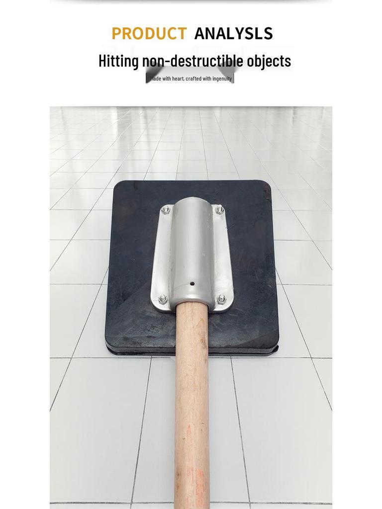 Heavy-Duty Rubber Tile Tapping Hammer for Flooring and Paving