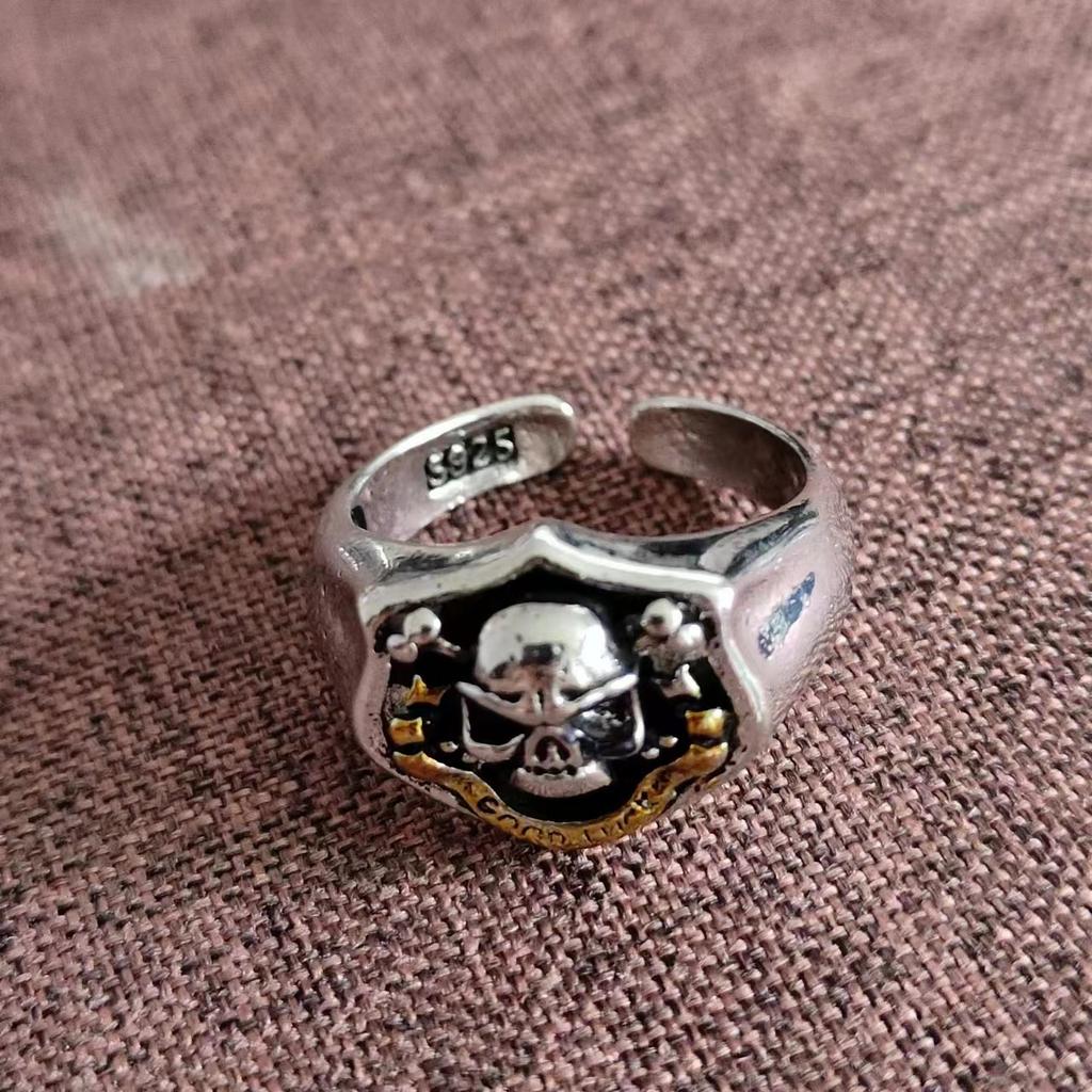 Retro European and American Lucky Skull Ring Punk High-end Sense