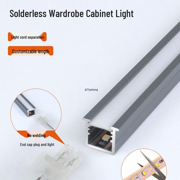 Solder-Free Atmosphere Light Strip for Cabinets, Wardrobes, and Displays