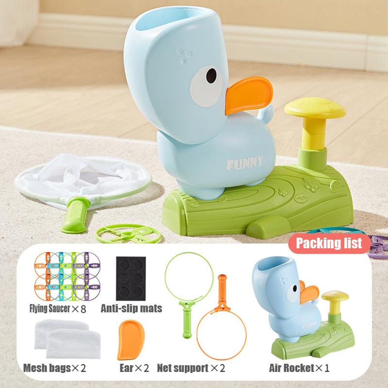 Air Ejection Launcher Toy Outdoor Soaring Ejectio Flying Disc Flying Saucer Foot Launcher Kids Jump Sport Games Toy for Children