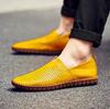 Sommer-Herren-Mokassins, Slipper, zum Fahren, leicht, Gommino, flach, zum Gehen, orthopädische, handgefertigte Schuhe für Herren