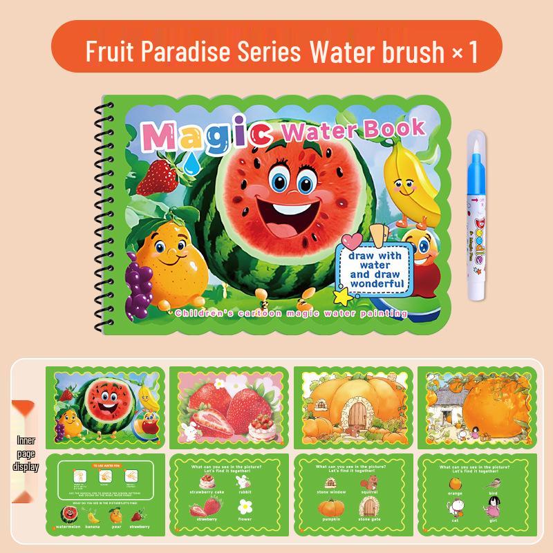 Magic Water Painting Book: Reusable Coloring and Graffiti Book for Kindergarten Boys and Girls
