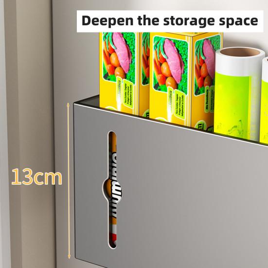 Roll Paper Holder Refrigerator Storage Rack Strong Load-bearing Easy To Install Multipurpose Self-Adhesive Under-Cabinet Organizer