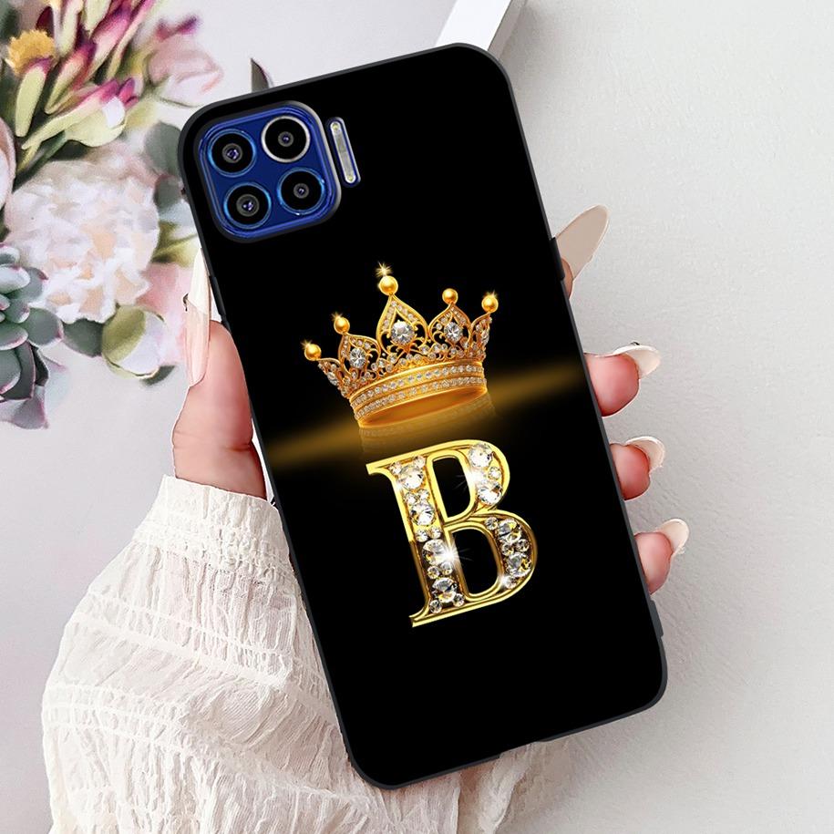 For Motorola One 5G Case Popular Letters Flower Crown Soft Silicone Shockproof TPU Couple Cover For Moto One 5G 2020 Phone Cases