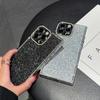Glitzernde Handyhülle mit Diamantrahmen für iPhone 16 Pro 15 Pro Max 14 13 Pro, galvanisiert, stoßfest, Linsenschutz, Silikon, weiche Bumper-Abdeckung