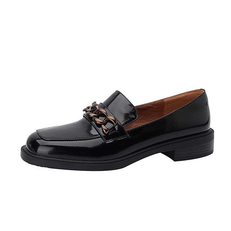 Fashion 2025 New Spring split Leather Women Shoes Casual Slip-On Loafers Round Toe Shoes Woman Zapatos De Mujer Women Platform Shoes