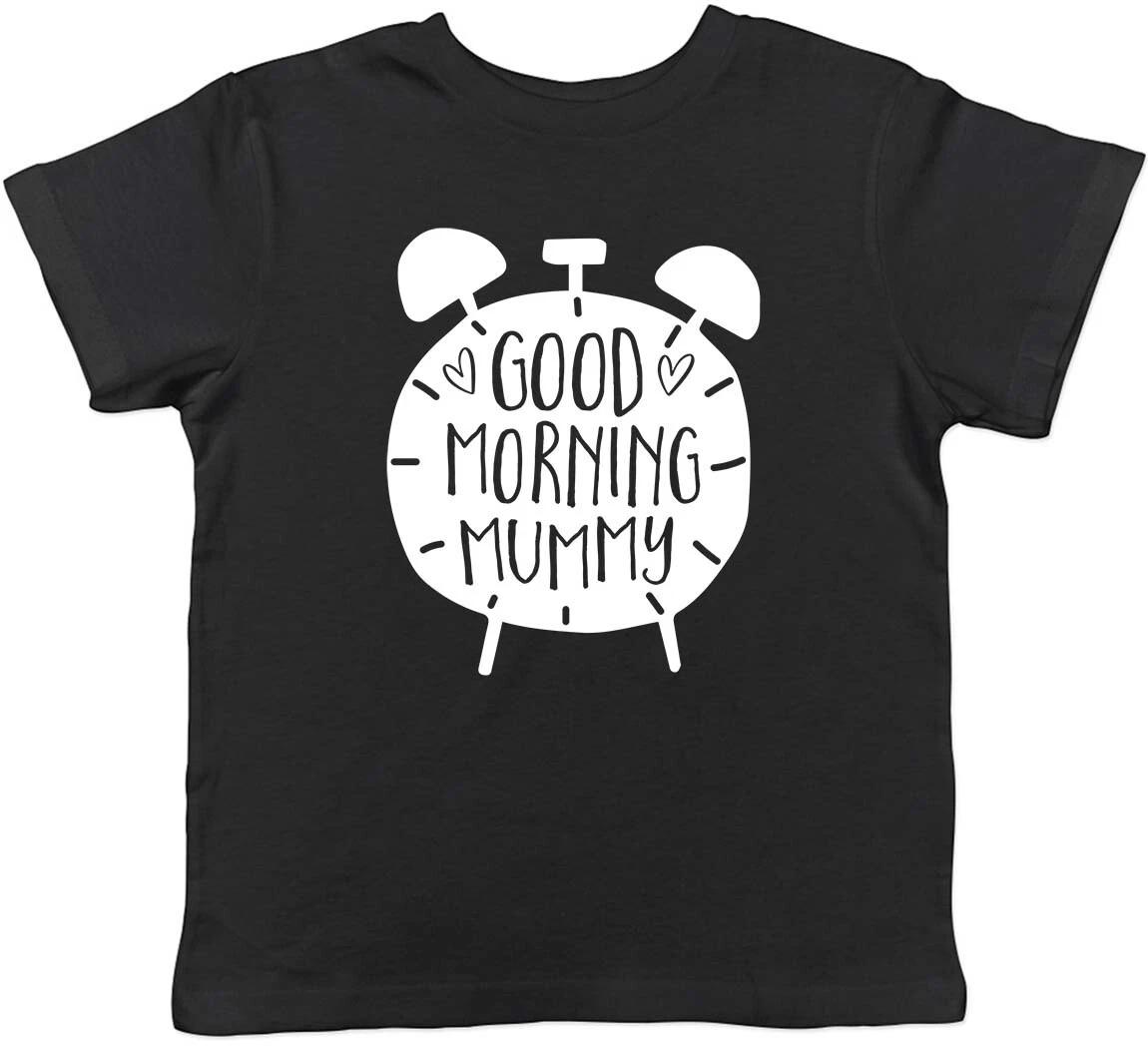 Good Morning Mummy Alarm Clock Funny Childrens Kids T-Shirt Boys Girls 140