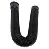 Rain Gutter Downspout Extension Flexible PE Extendable Drain Away Extender for Outdoor Villa Round Black