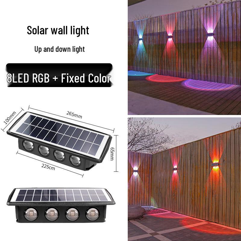 Xuanyong Solar Dual-Head RGB Outdoor Wall Washer Light