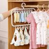 Portable Multi-clip Sock Holders Detachable Children's Hook Hanger Drying Rack with Clips  Home
