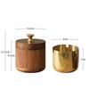 Solid Wood with Lid Ashtray for Home Living Room, Stainless Steel Inner Container, Luxurious and Retro Style Ashtray, Dust-proof