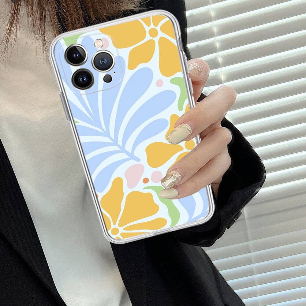 Abstract Flower Market Phone Case For IPhone 11 13 16 12 17 14 15 Pro Max Plus Soft Clear Back Cover Coque