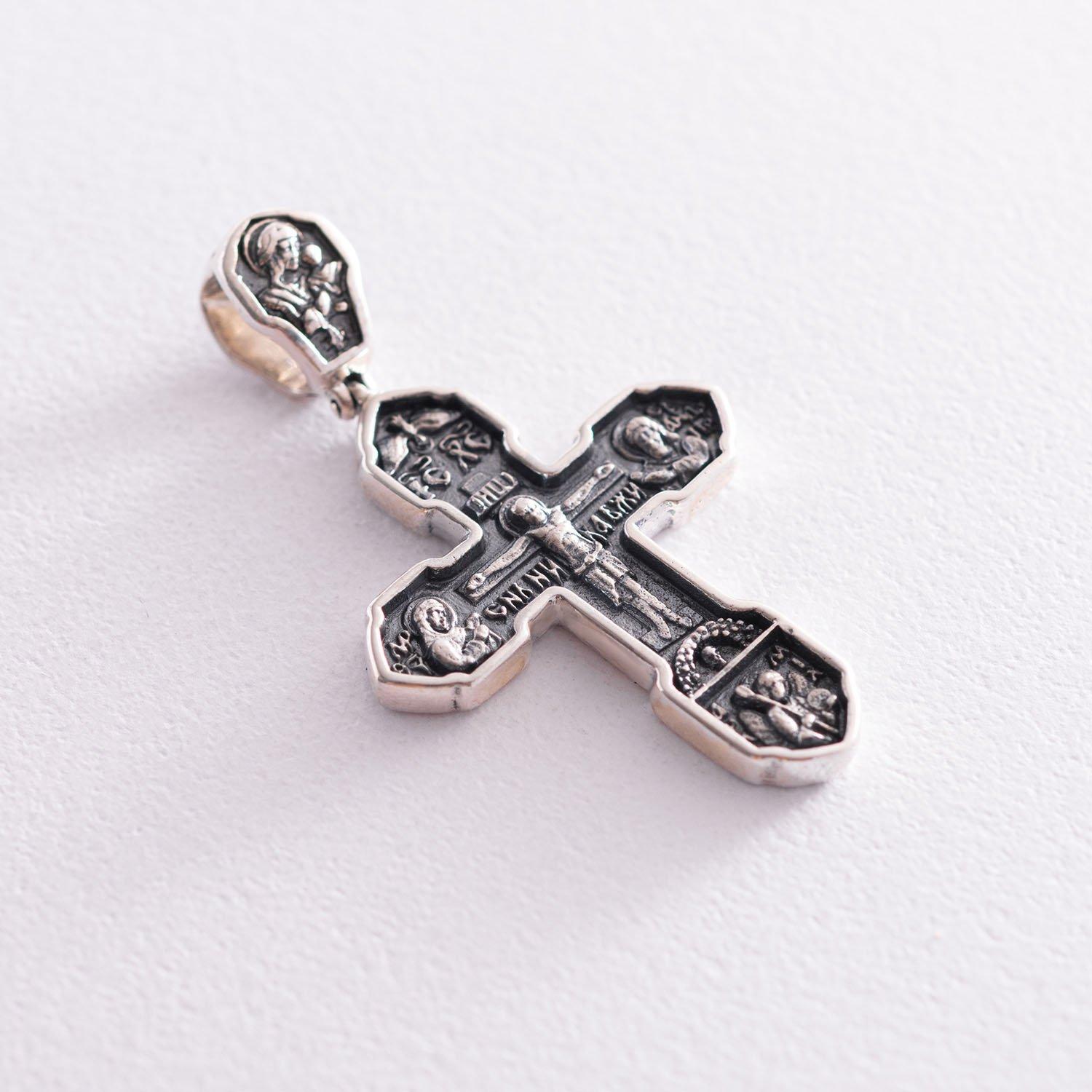 

Православний хрест Розп яття (чорніння) Oniks срібний