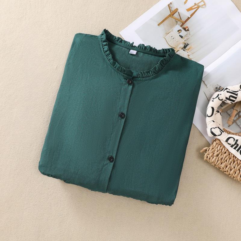 Autumn Artistic Loose Splicing Solid Color Long Sleeve Dress for Women