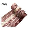 Vintage Style Washi Tape 6 Rolls Plaid Set Grid Checkered Pattern Masking Tape Self Multi-purpose Adhesive Decorative for DIY Crafts Journal,