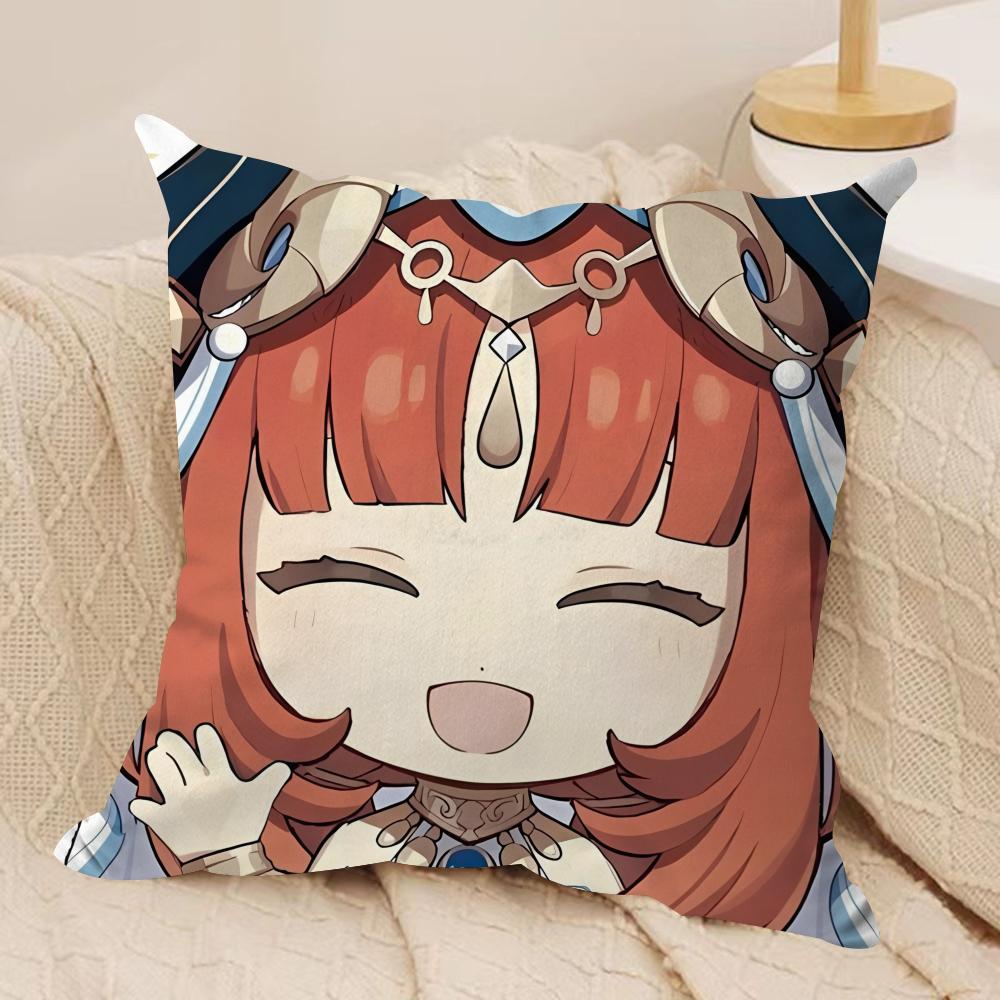 

Nilou cute genshin impact Cushion Cover Silky Short Plush Invisible Zipper Dustproof Sofa Pillow Case for Home Decor 30x30cm