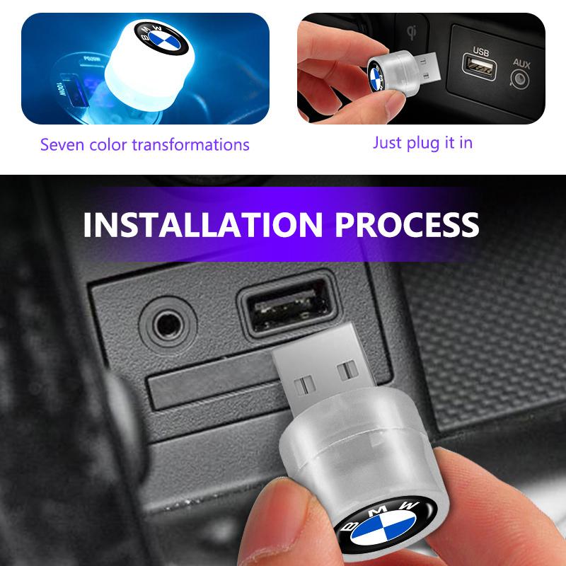 Car USB LED Atmosphere Lamps Lighting Portable Ambient Lights For BMW M Sport M2 M3 M4 M5 M6 E46 E90 E60 F10 F20 E87 X3 X6