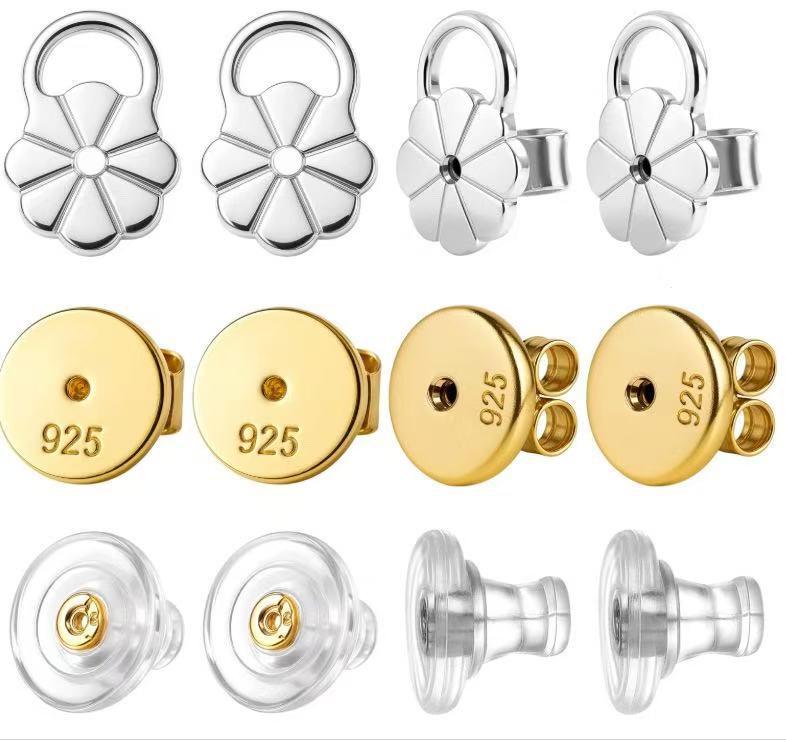 Anti-Droop Pig Nose Earring Lifters - Ear Support Backs for DIY Earring Stability.