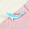 Cartoon Blue Marine Animal Brooch Save Ocean Whale Dolphin Enamel Badge Cloth Backpack Lapel Pins Jewelry Gifts for Friends Kids