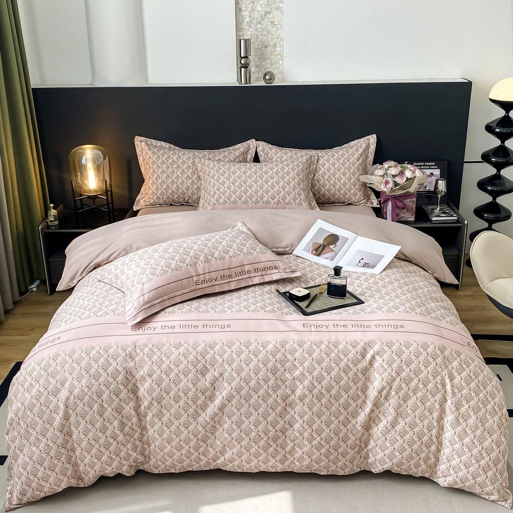 Luxury Thick 100% Cotton Printed Bedding Sets Super Soft Brushed Skin Friendly Duvet Cover Set Autumn and Winter Bed Linens