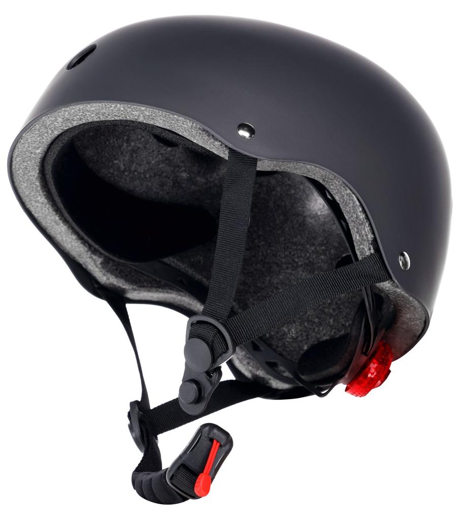 Kask Rowerowy Dla Dzieci Perfect Fit S 50-54 Cm Lekki Lampka Led Klipsy Magnetyczne Czarny