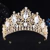 Water Drop Shape Tiara Hair Crown Rhinestone Bridal Wedding Crown Hair Accessories  Party Event