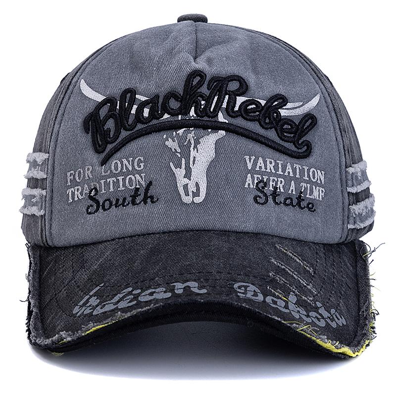 Hot Sale Unisex Premium Washed Vintage Cap Cow Head Pattern Baseball Caps Men Women Outdoor Sports Hats Cap