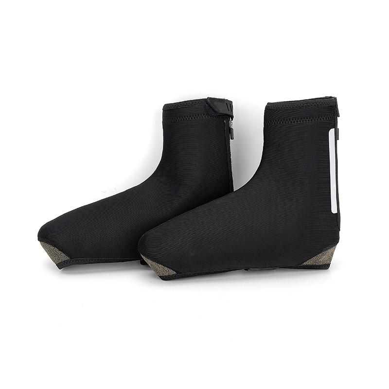 High Quality Men s S Size Winter Waterproof Breathable Polyester Cycling Shoe Covers Reflective Zipper Design Black Full Bicycle S