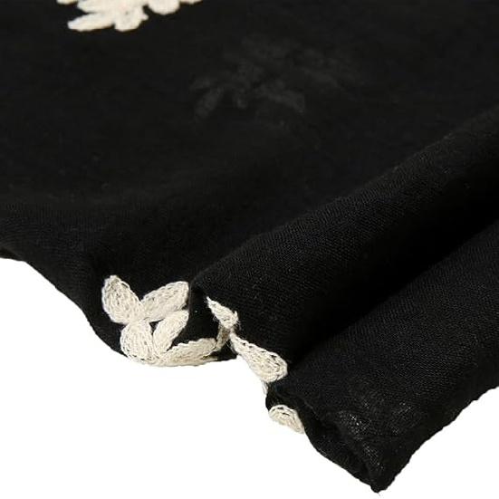 180*80cm Boho Cotton Scarf for Women Lightweight Floral Fashion Flower Scarves Cotton Feeling Shawl Wrap
