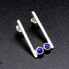 Moonstone Silver Bar Women Earrings Minimalist Jewelry Handmade Studs, Gemstone & Sterling Silver Jewelry Unique Wedding Gift For Her