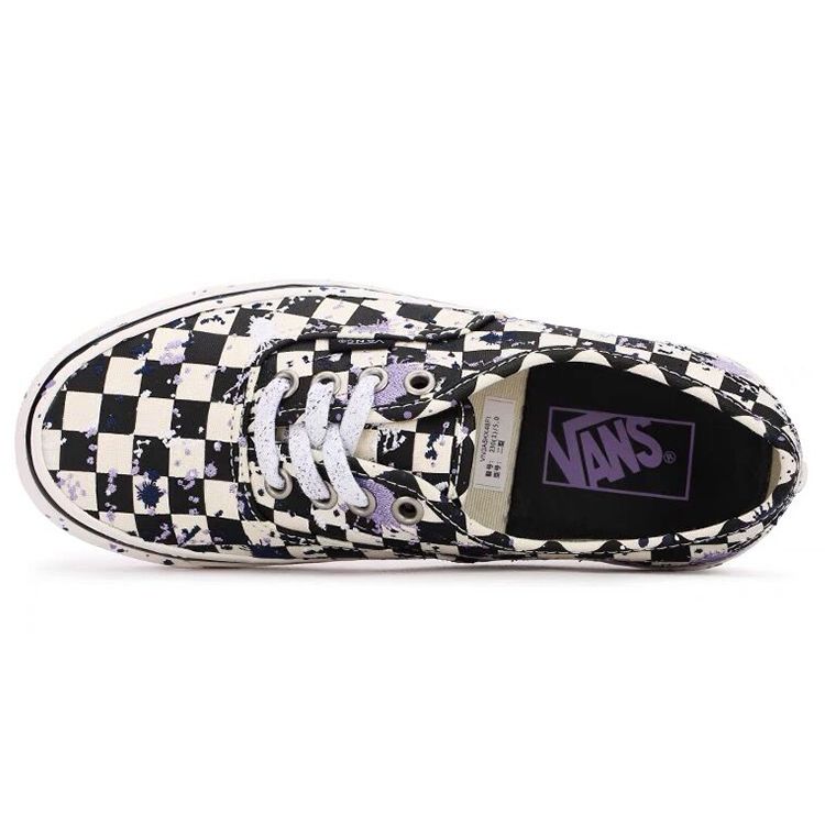 Vans Authentic 44 DX Anaheim Factory - Splatter Embroidery Checkerboard Unisex Sneakers Cream VN0A5KX48FI