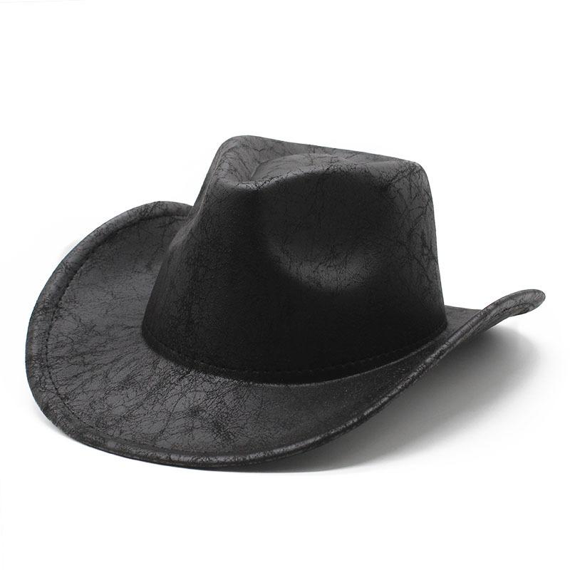 Fashion Suede Textured Western Cowboy Hat Men'S And Women'S Vintage Big Eaves Outdoor Shade Jazz Hat
